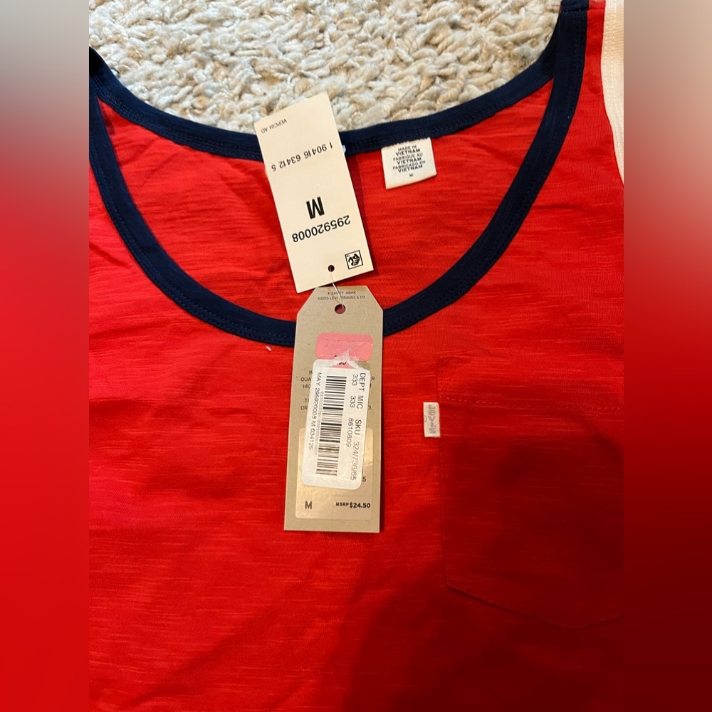 Levis red tank top, NWT - Picture 2 of 6
